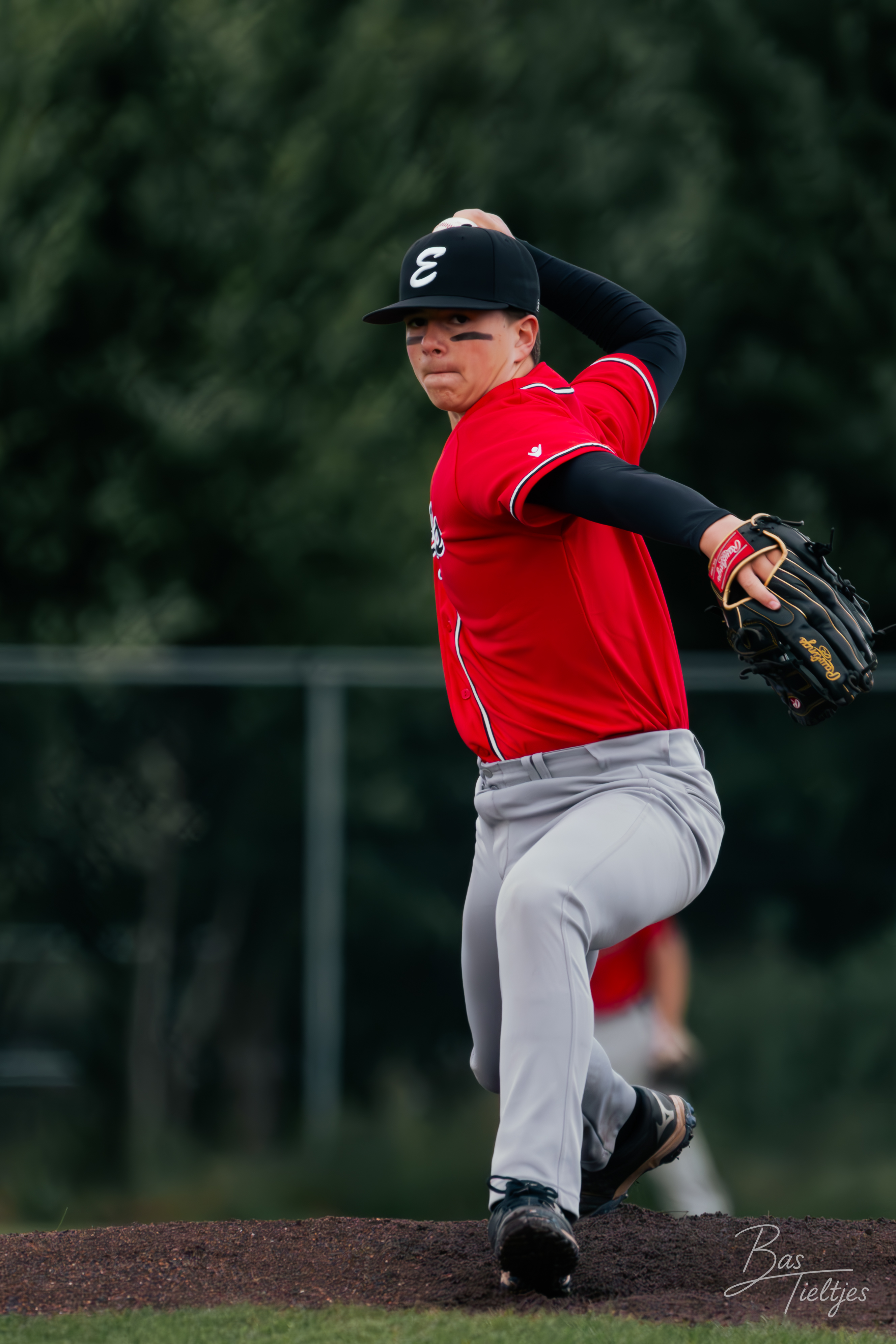 Portretfoto van een pitcher