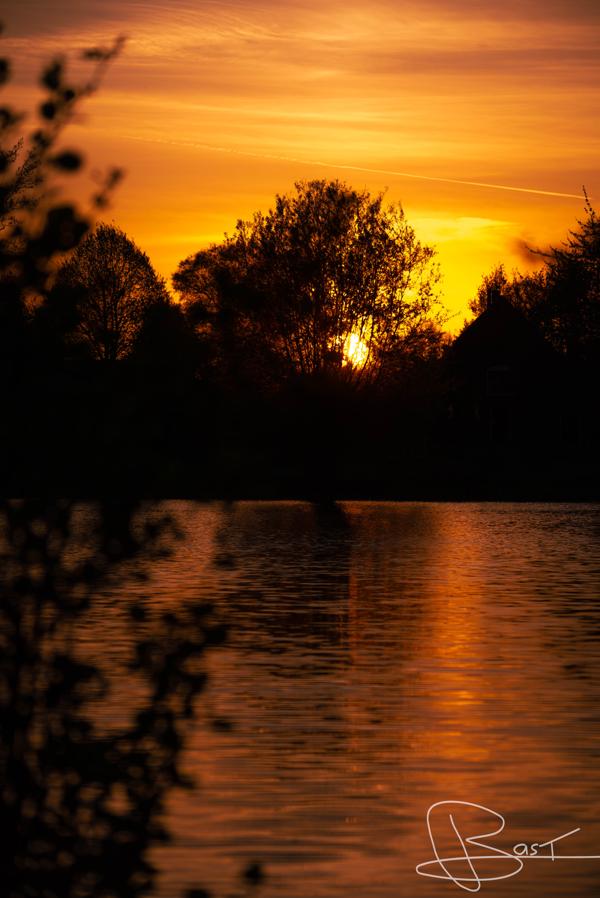 Foto van de zonsondergang