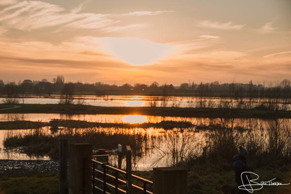 Foto van de zonsondergang